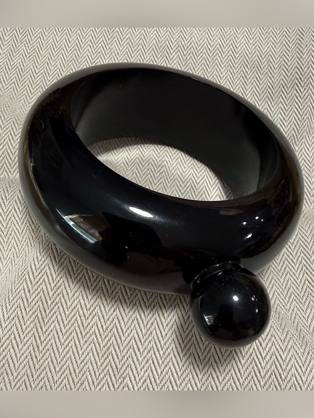 Sleek Black Bangle Flask Bracelet.